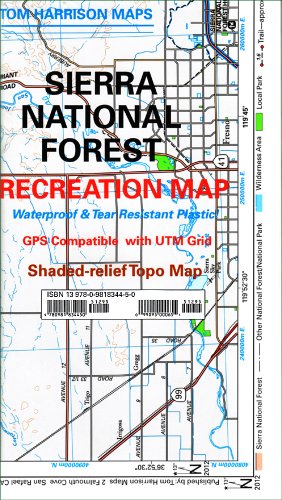 Sierra National Forest Map (Tom Harrison Maps)