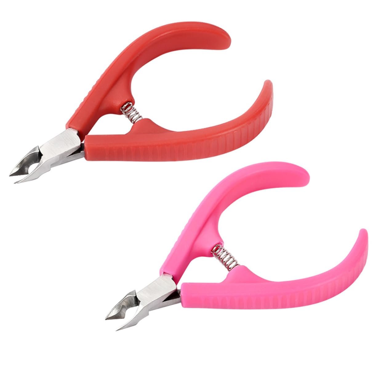 PLAFOPE 2sets Nail Tools Cuticle Remover Nail Clipper Kit Manicure Clamp Set for Home 2pcs*2