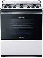 Fogão 6 Bocas Acendimento Automático Bivolt, Branco, Brastemp