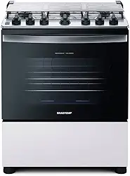 Fogão 6 Bocas Acendimento Automático Bivolt, Branco, Brastemp