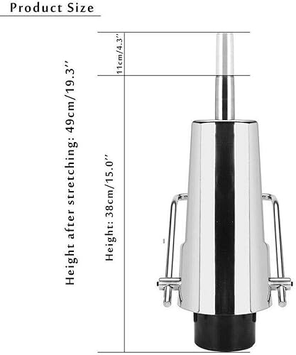 Miniatura 7 de Pieza de repuesto de la bomba hidráulica de la silla del salón de peluquería, capacidad de peso de 440440.9 lbs libras, altura ajustable de 4.3