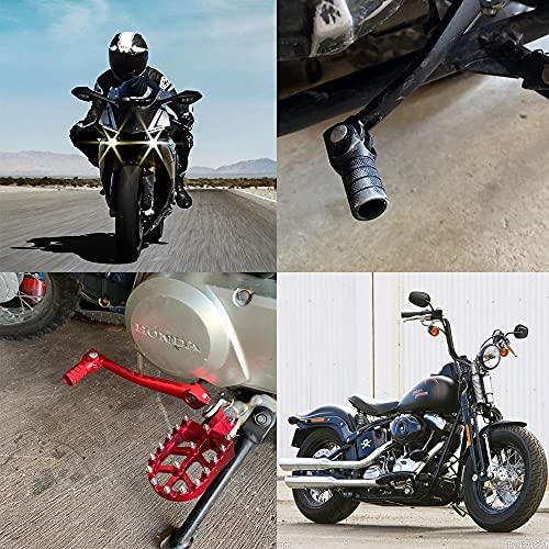 Rcrbt Universal Motorcycle Gear Shift Lever Aluminum Alloy Folding Gear Rod Modification Accessories For 50Cc 110Cc 125Cc 150Cc 250Cc Atv Dirt Bike Pit Bikes (Black) #TOP1