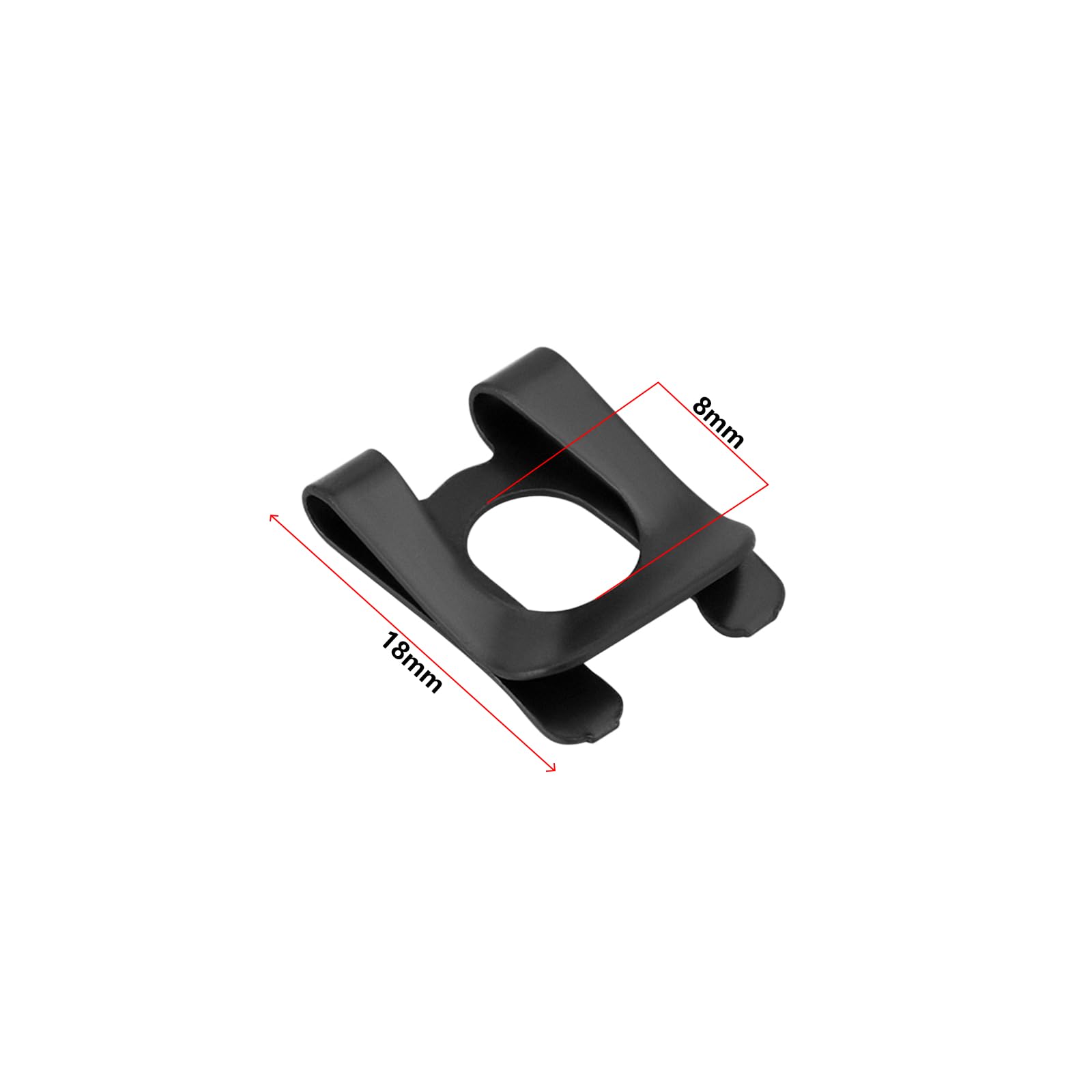 The Lord of the Tools 20Pcs Circlip SL Clip M8 Spring Stop for Bolt Shaft DK Retaining Ring Anti-Loosening Card for Cars Toys Furniture 8x18mm Black - Image 4