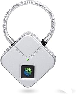 YUTR Fingerprint Padlock Smart Touch Lock Metal Waterproof Anti-Theft Intelligent Keyless for Gym Locker, School Locker Lock, Backpack, Suitcase