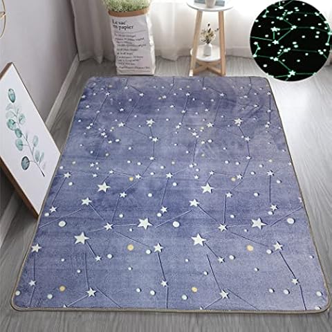 YASHASHII Alfombra luminosa con estrellas que brilla en la oscuridad Cover