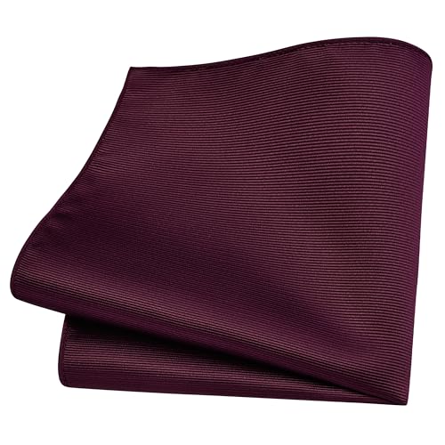 Image of Branduce 3.15 inch（8cm） Solid Formal Tie and Pocket Square Plain Necktie Lapel Pin and Tie Clip Set for Men