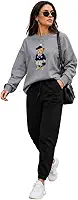 Conjunto Feminino Comfy Casual Urso Flanelado Quentinho