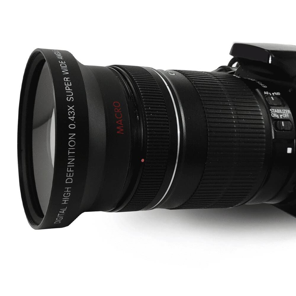 67mm 0.45x 0.43x Lens d'angle Super Grand d'angle et Objectif de Conversion Macro 82mm