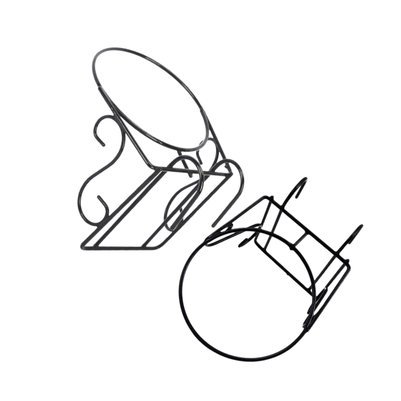 BESTonZON Ceiling Mount Orchid Pot Rack 2pcs Pot Hanging Rack Vertical Planter Stand for Decor