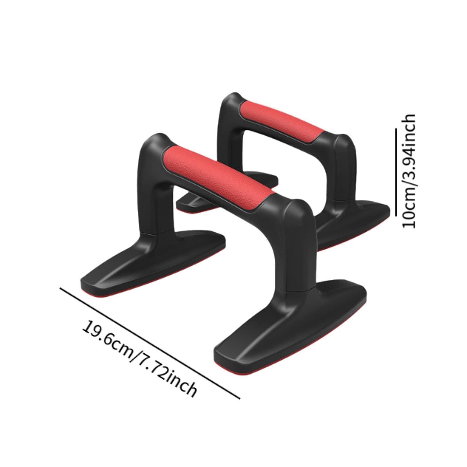 Menolana 2 Pieces Push up Stands,Floor Push up Handles,Equipment,Men Women Muscle Training Non Slip Pushup Stands for Workout Exercise, red