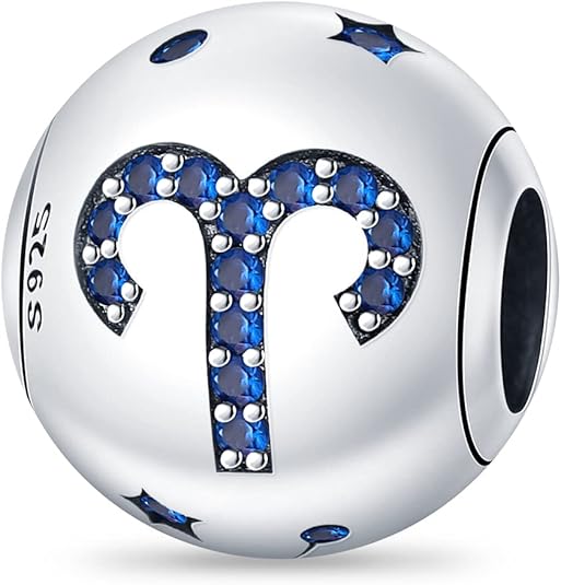 12 Zodiac Sign Birthday Charms 925 Sterling Silver Birthstone Charms Fits Women's Charm Bracelet Necklace Bangle Gifts for Womens Friends