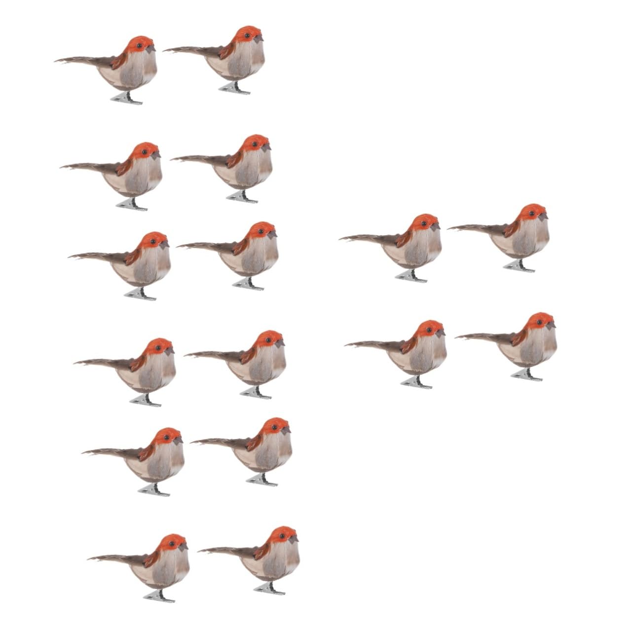 Alipis 16 Pezzi Simulazione Uccello Cardinale Decorazioni Per Esterni Desk Top Decor Realistico Modello Di Uccello Figurine Per Esterni Uccello Finto Con Clip Statua Di Uccello Con Clip