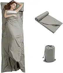 OTDEST Saco de dormir para viagem e acampamento – Saco de dormir leve compacto e portátil para adultos – Ideal para viagens, albergues e acampamento