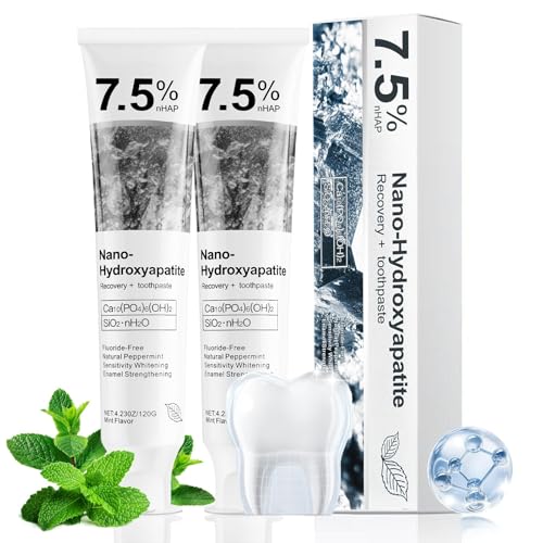 7.5% Nano Hydroxyapatite Toothpaste Helps Remineralize, Protects Enamel, Dentist-Formulated...