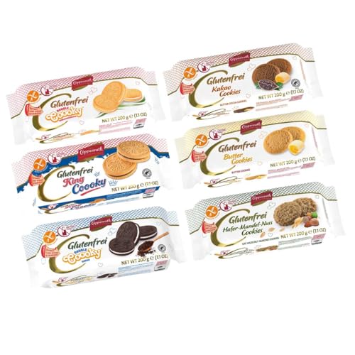 Coppenrath glutenfreies Set/Probierpaket Kekse glutenfrei & laktosefrei 6 Sorten im Set (1 2 kg)