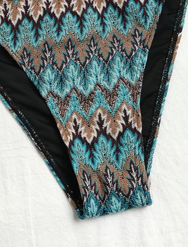 Image of ZAFUL 2 Piece Triangle Bikini for Women Knitted Rope Halter Bikini Sets Sexy Bathing Suit Side Tie Swimsuits Beachwear