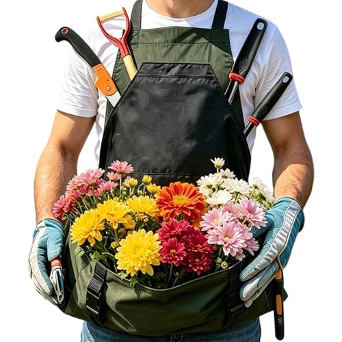 Tablier de jardinage femme avec ceinture à outils et tissu imperméable