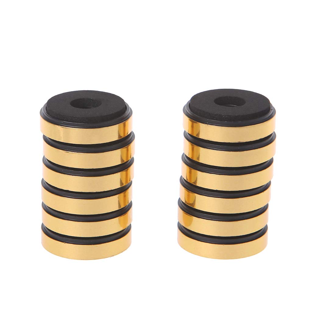 Simplelife Gold Shock Absorption Damping For Stereo Speakers Amplifier Feet Pad (Set Of 12)