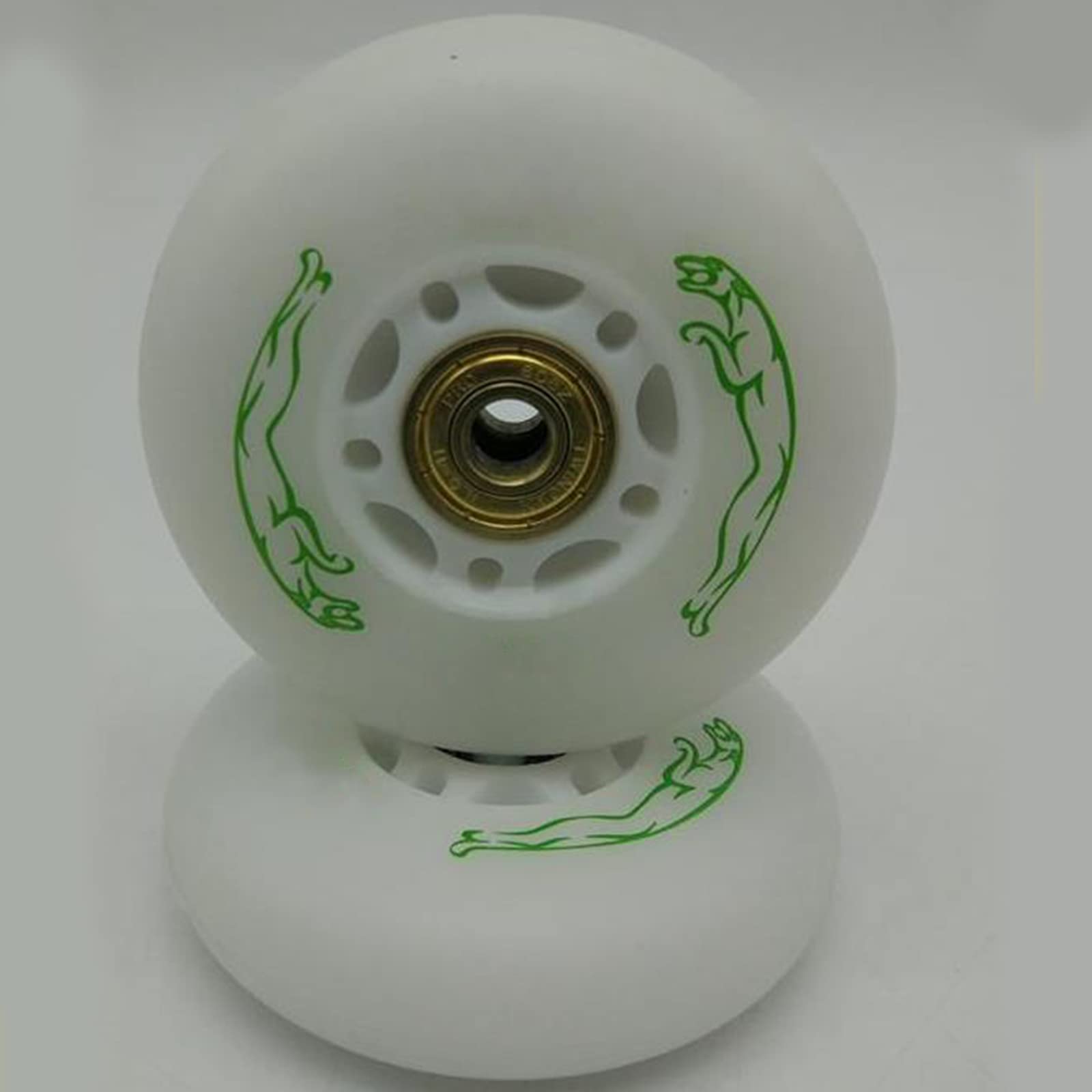 Genérico Ruedas de Repuesto para Patines en Línea Exterior Interior Paquete de 8 Luces Led Intermitentes de 72 mm, 76 mm Y 80 mm, con Rodamientos, 90 A