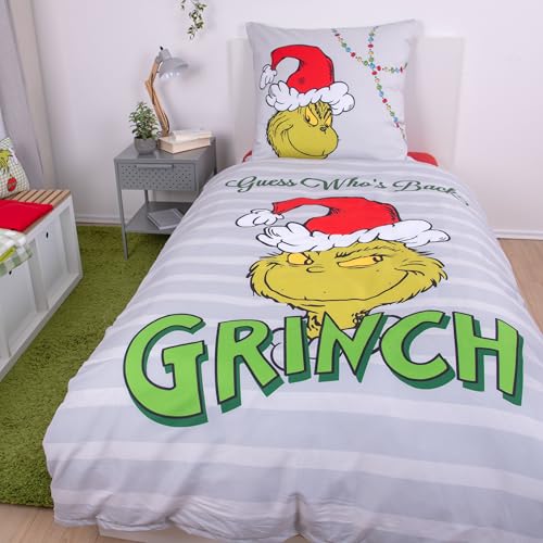 Grinch Bettwäsche Set 2-teilig - Deckenbezug 135x200 Kissenbezug...