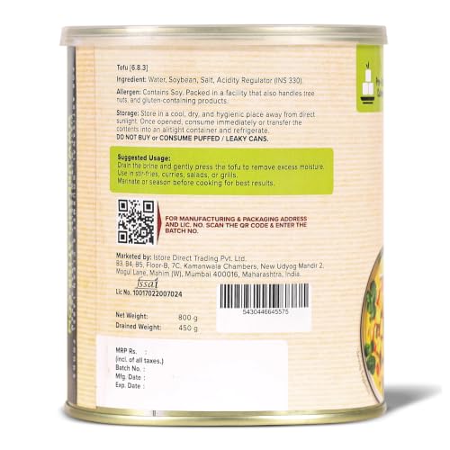 Image of Urban Platter Tofu Cubes, 800g (Drained Weight: 450g | 14% Plant Protein | Ready-to-Use for Stir-Fries, Curries, Salads & Soups)