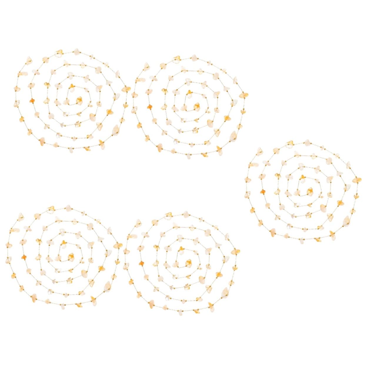 NUOBESTY 5stücke Edelstein Kette Mit Natürlichen Kristallperlen Schmuck Zubehör Für Party Und Festdekoration Langlebig Und Mit Kette