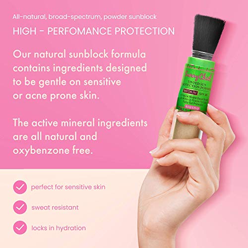 Sunny Chick Sunscreen Powder- Tinted Brush-On Mineral Sunblock Spf30 .23Oz (Medium) #TOP4