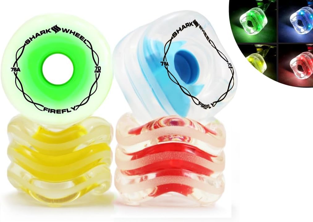 Firefly 60mm and 70mm Light Up Wheels - for Skateboarding and Longboarding