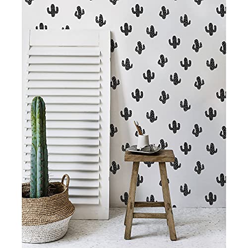 Papier peint chambre cactus 250x250cm lavable pour masquer défauts mur