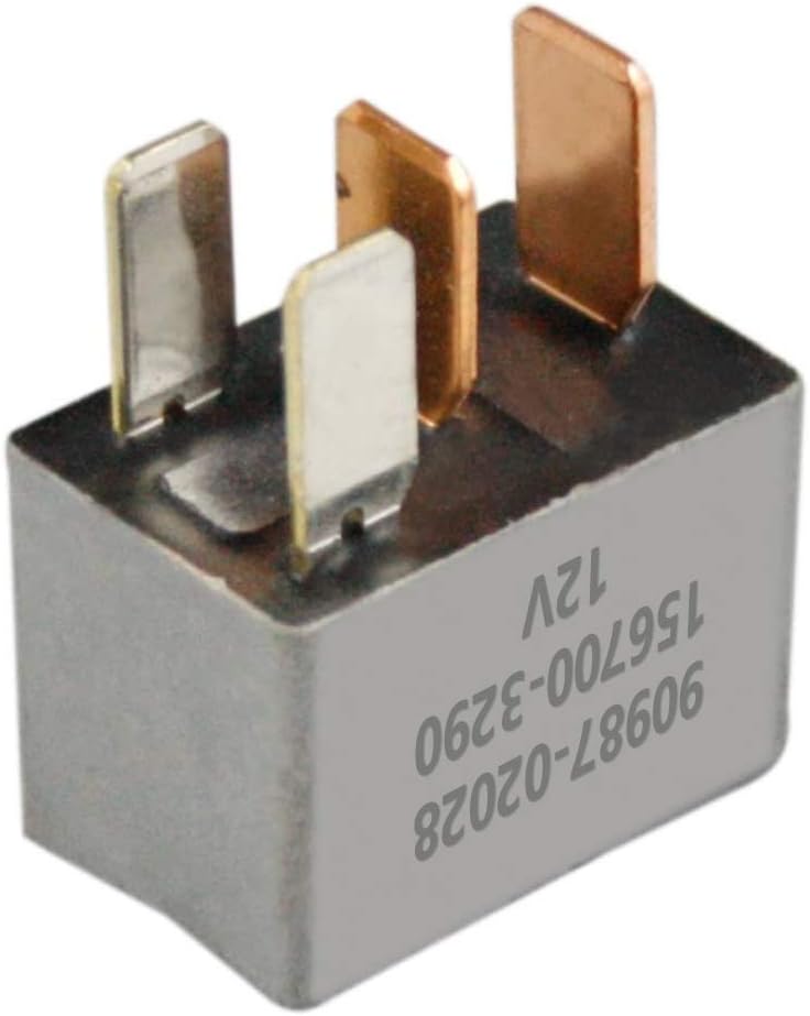 2 Pack 90987-02028 AC Clutch Fan Relay 4 Pin Gray