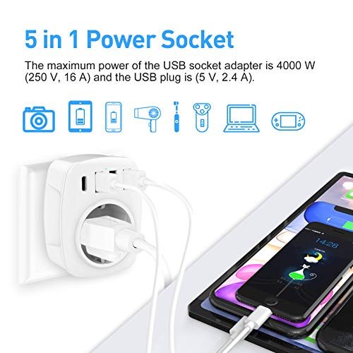 Adattatore presa a 5 vie, Multiprese Elettriche