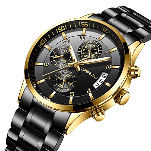 Crrju CJ2214B-G-BK Men'S Watches Luxury Stylish Waterproof Quartz Watches thumb #4