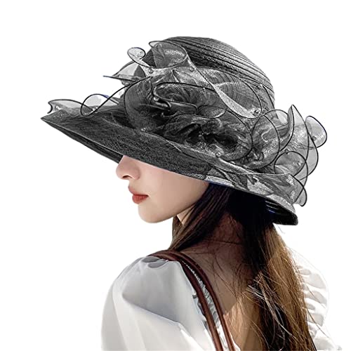 Chapeau de pot de fleur en organza haut de gamme pour protection solaire d'été