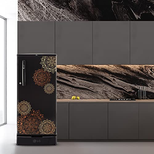 Image of LG 185 L 4 Star Direct-Cool Smart Inverter Compressor Single-Door Refrigerator Appliance (GL-D199OERY, Ebony Regal, Base stand with Drawer, 2023 Model)