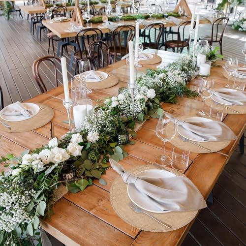 Sets de table de 32 cm en jute pour cuisine et table à manger - 6