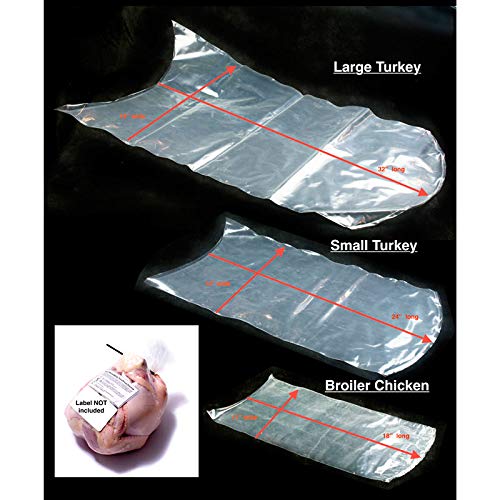 Stromberg's Heat Shrink Bags Large Turkey Bags-25 Clear Freezer Safe, 18"X32" #TOP1