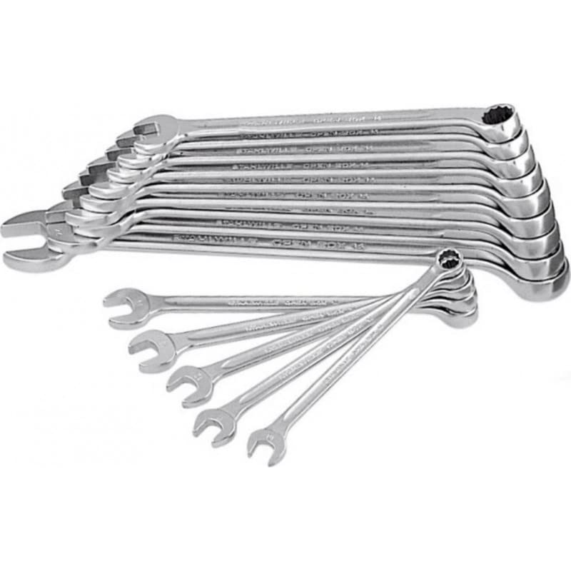 Produktbild von STAHLWILLE 14/10 KT | Ring-Maulschlüssel Set 10-tlg. (8-19 Mm) | Lange Ausführung, Extrem Belastbar Und Schraubenschonend | Made In Germany