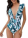 🌴Estilo: Bikini sexy de una pieza con almohadillas extraíbles, sin aros, correas ajustables en la espalda para un mejor ajuste y un ajuste cómodo. Pierna de corte alto, cobertura moderada, lo que hace que sus piernas se vean más largas a la vista.