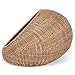 D+GARDEN Wicker Cat Bed Dome for Medium Indoor Cats - a Covered Cat Hideaway Hut of Faux Rattan Houses Pets in Dome Basket, Washable