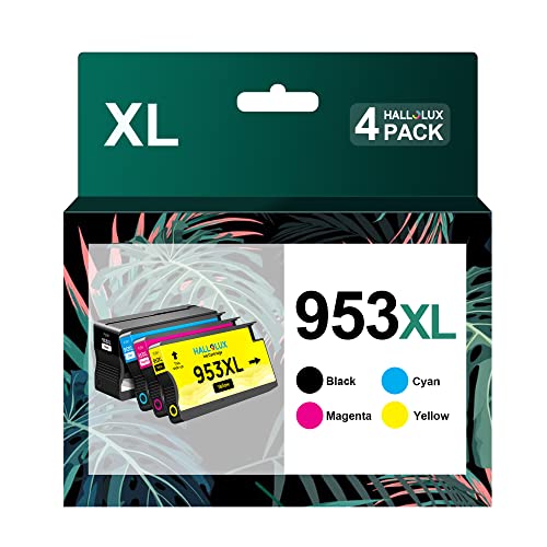 953XL Pack de 4 Cartouches d'encre Remplacement pour HP 953 XL Multipack pour HP Officejet Pro 7740 8710 8720 8720 7720 8715 8735 8725 8210 8718 8218 7730 8740 7740 8719 8728 (Noir Cyan Magenta Jaune)