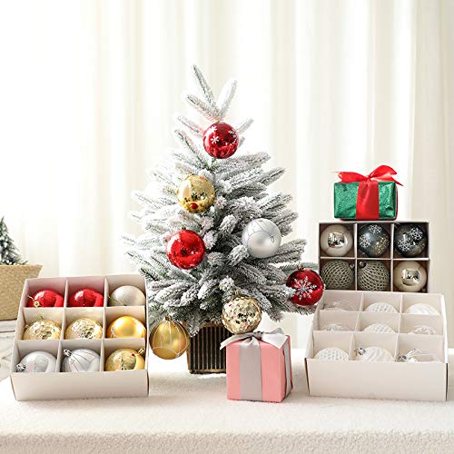 Bola de Navidad, Bola de Regalo Pintada de Navidad 9 Piezas de Bola de 8 cm decoración del árbol de Navidad Colgante decoración del árbol de Navidad decoración (Dorado)