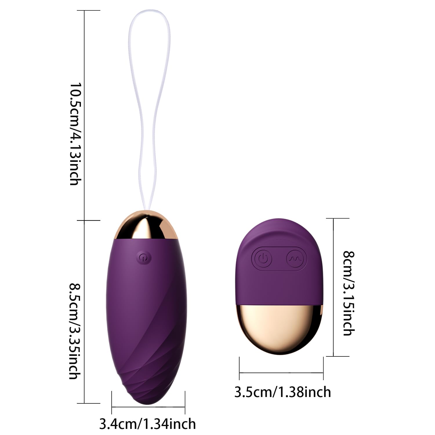 Huevo Vibrador Portátil Dinreg con Mando a Distancia 10 Modos de Vibración Silicona de Grado Médico Impermeable y Recargable Motor Silencioso Juguete Íntimo para Mujeres y Parejas