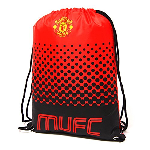 Merchandising oficial - Mochila deportiva con cordón ajustable - Varios equipos, Manchester United FC, 45 x 34 cm