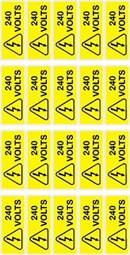 Amazon.com: Safety Decal Unlimited Small Yellow and Black 240 Volts ...