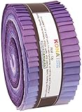 Studio RK Kona Cotton Solids Lavender Fields Roll Up 40 2.5-inch Strips Jelly Roll Robert Kaufman Fabrics RU-437-40