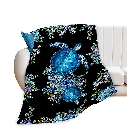 Coperta a forma di tartaruga marina per ragazze e donne, super morbida, accogliente, calda, decorazione a forma di tartaruga marina, coperta in pile felpato, regalo per letto ragazze, bambini, adulti,
