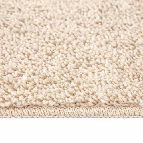 Alfombra shaggy antideslizante Augerlite con base de latex lavable cuadrada 7