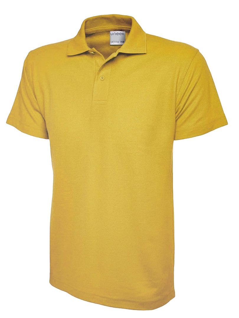 Uneek clothing UC116 - Yellow - 3/4 YRS - 180GSM Children's Poloshirt