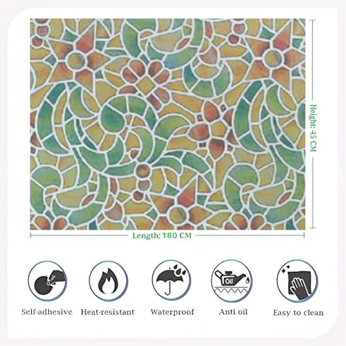 Image of JAAMSO ROYALS Fluted Glass Film, Window Sticker, Glass Wallpaper, Stickers for Door Design, Decorative Frosted Film, Window Wallpaper (45 CM * 180)