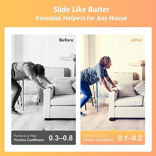 image for CO-Z Furniture Sliders - 16 Pack, 3 1/2